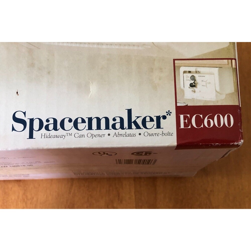 Black & Decker SpaceMaker Can Opener EC600 Under Cabinet Compete w/ Box & Mount - Picture 2 of 10